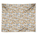 Watercolor Corgi Pattern Print Tapestry