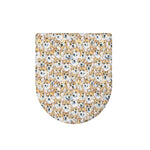 Watercolor Corgi Pattern Print Toilet Lid Cover