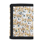 Watercolor Corgi Pattern Print Trifold Wallet