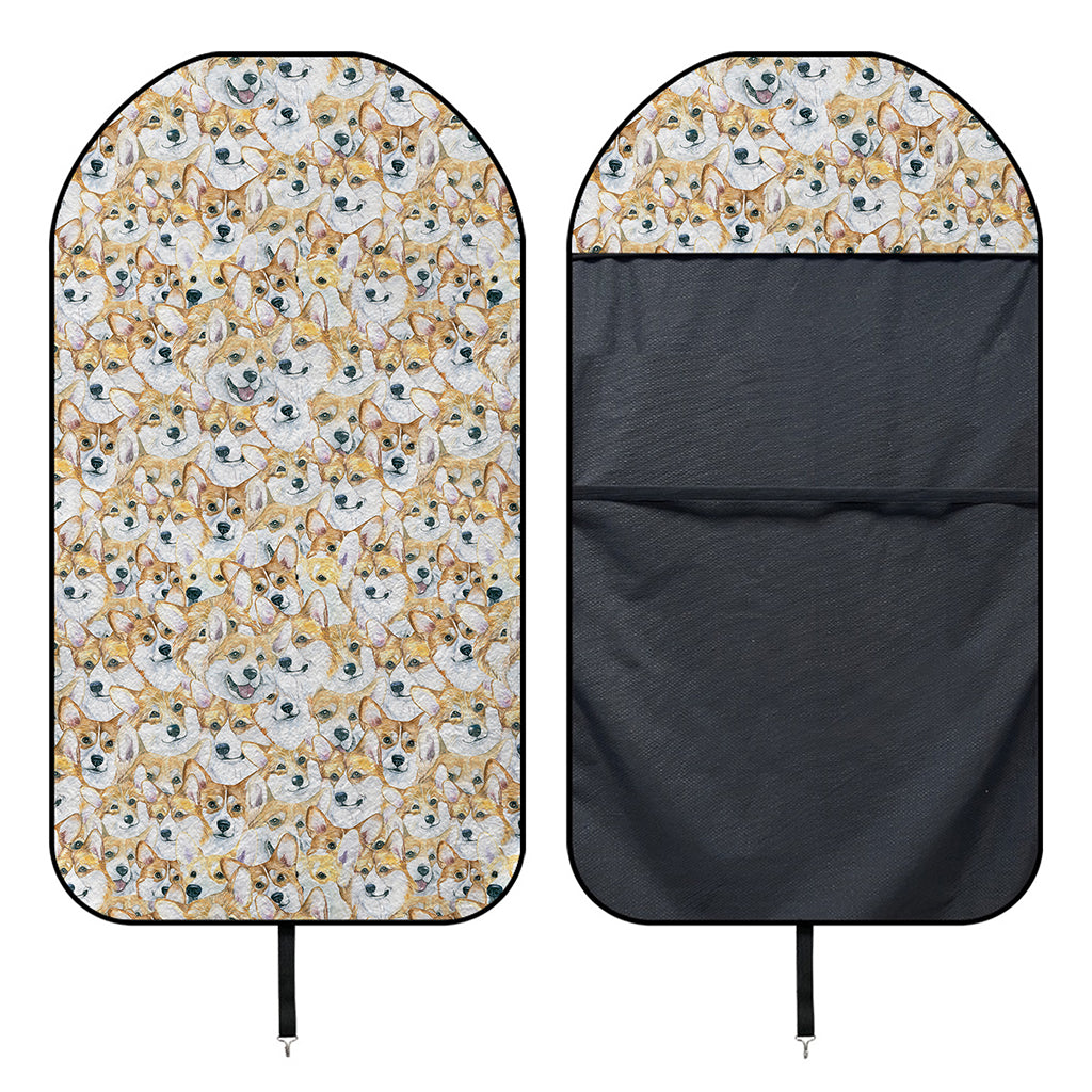 Watercolor Corgi Pattern Print Waterproof Car Seat Cover