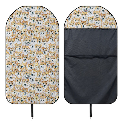 Watercolor Corgi Pattern Print Waterproof Car Seat Cover