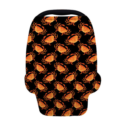Watercolor Crab Pattern Print Baby Seat Cover