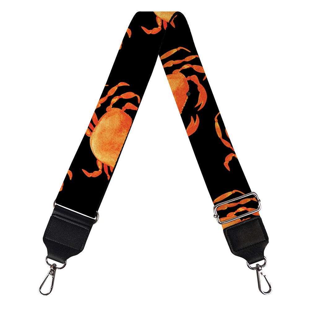 Watercolor Crab Pattern Print Bag Strap