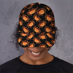 Watercolor Crab Pattern Print Baseball Cap