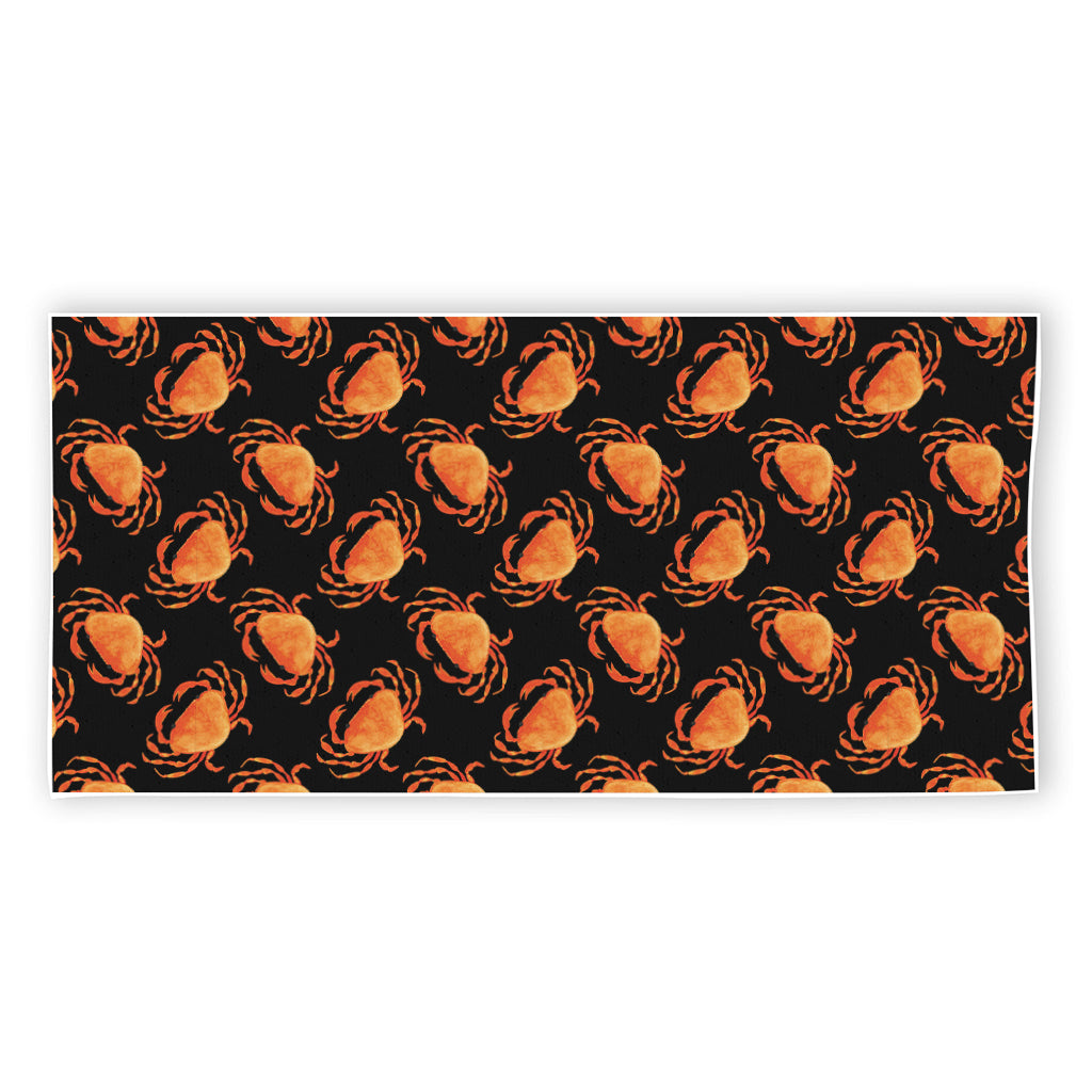 Watercolor Crab Pattern Print Beach Towel