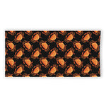 Watercolor Crab Pattern Print Beach Towel