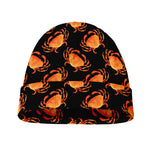 Watercolor Crab Pattern Print Beanie