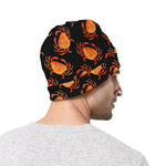Watercolor Crab Pattern Print Beanie