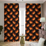 Watercolor Crab Pattern Print Blackout Pencil Pleat Curtains