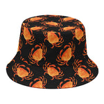 Watercolor Crab Pattern Print Bucket Hat