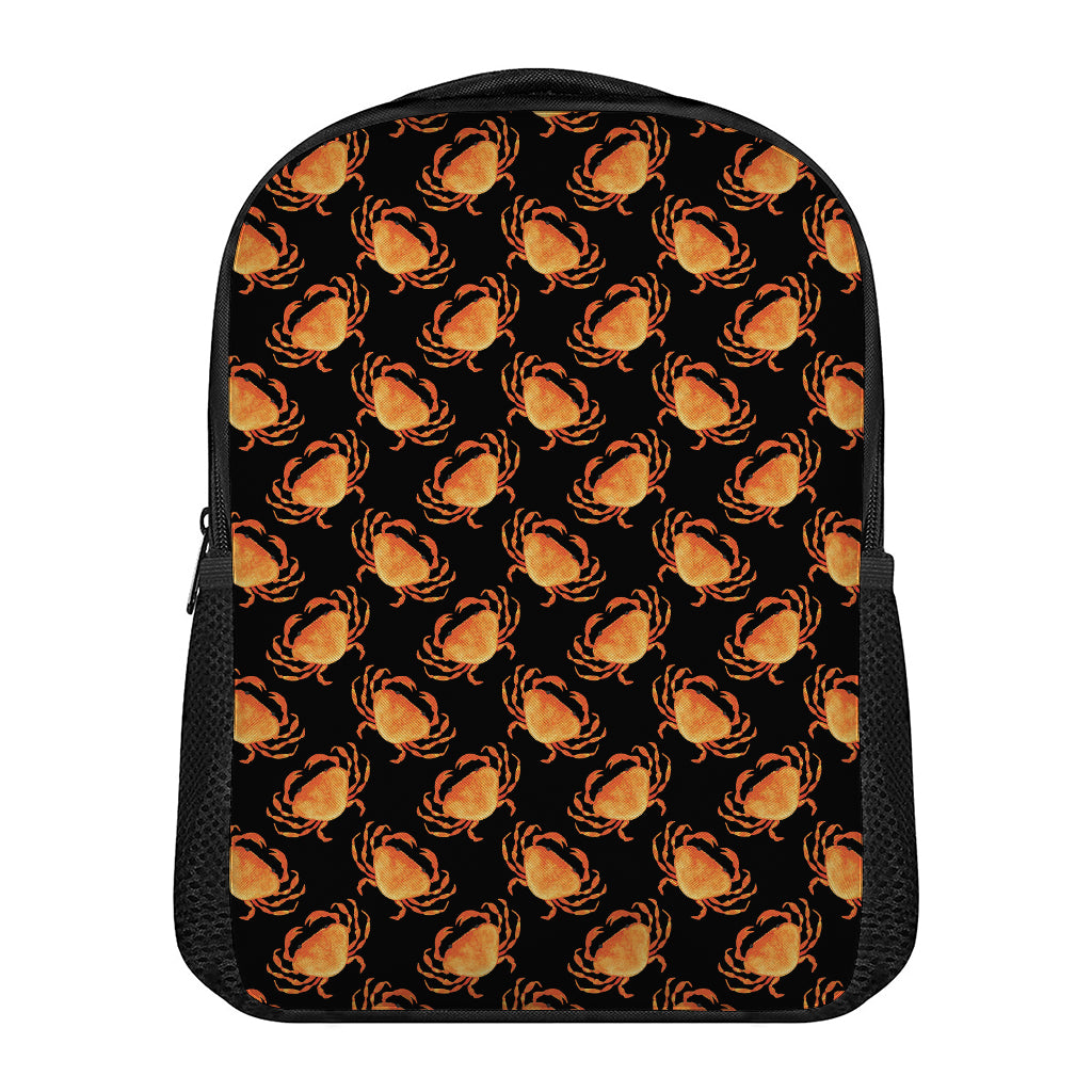 Watercolor Crab Pattern Print Casual Backpack
