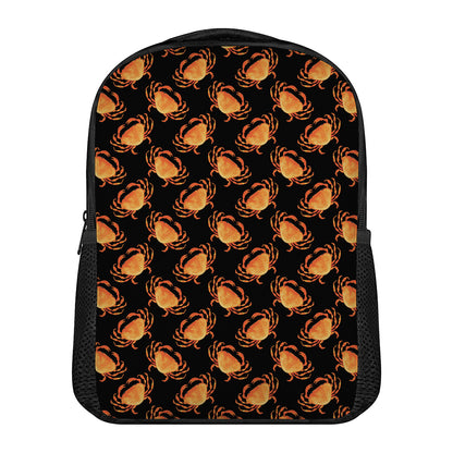 Watercolor Crab Pattern Print Casual Backpack