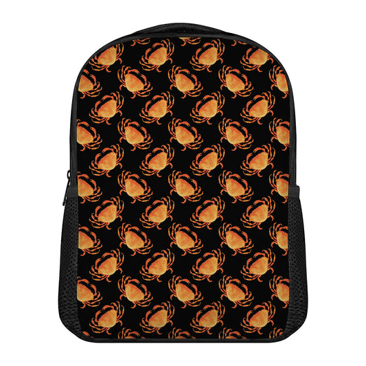 Watercolor Crab Pattern Print Casual Backpack