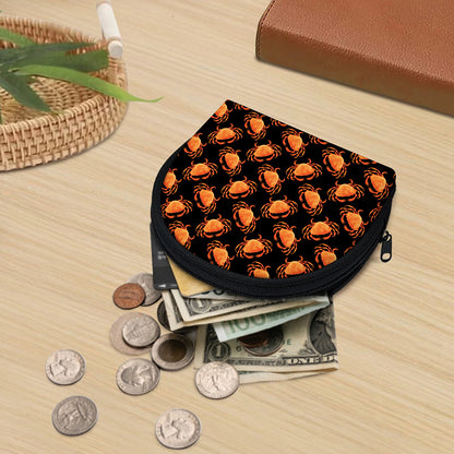 Watercolor Crab Pattern Print Coin Purse