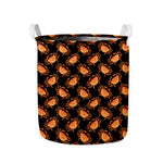 Watercolor Crab Pattern Print Collapsible Laundry Basket