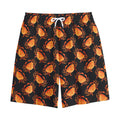 Watercolor Crab Pattern Print Cotton Shorts