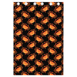 Watercolor Crab Pattern Print Curtain