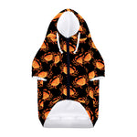 Watercolor Crab Pattern Print Dog Zip Up Hoodie