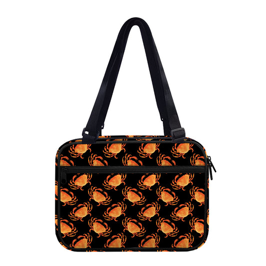 Watercolor Crab Pattern Print Double Strap Bible Bag