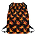 Watercolor Crab Pattern Print Drawstring Backpack
