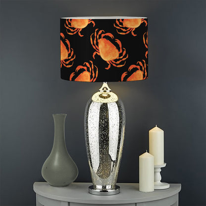 Watercolor Crab Pattern Print Drum Lamp Shade