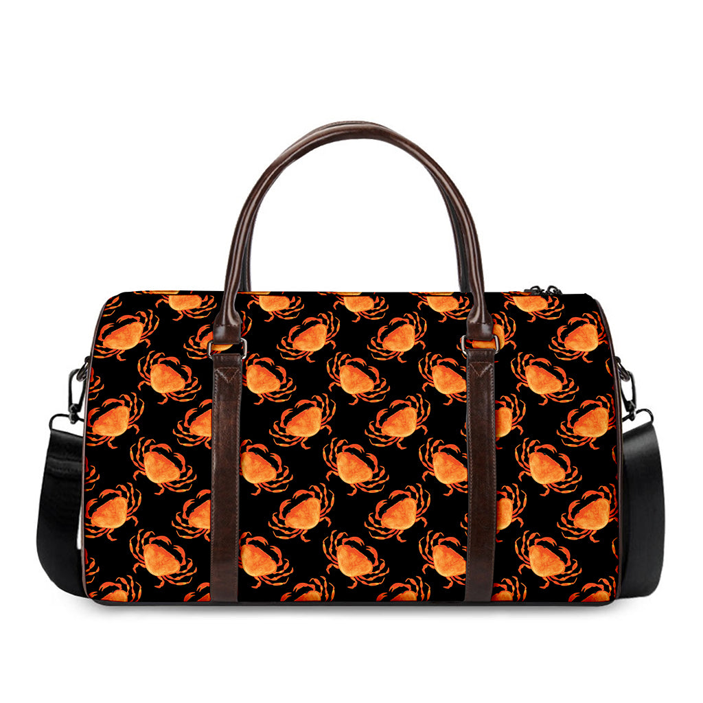 Watercolor Crab Pattern Print Duffle Bag