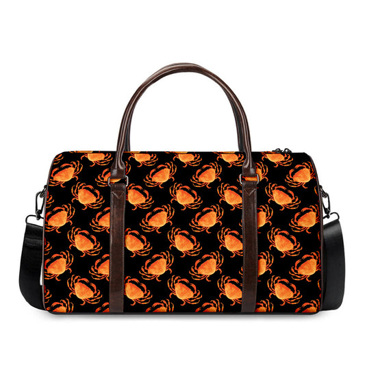 Watercolor Crab Pattern Print Duffle Bag