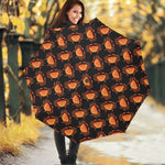 Watercolor Crab Pattern Print Foldable Umbrella