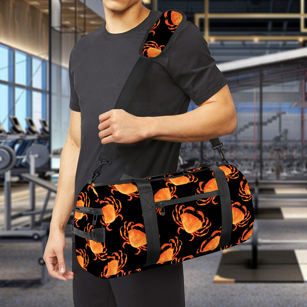 Watercolor Crab Pattern Print Gym Bag