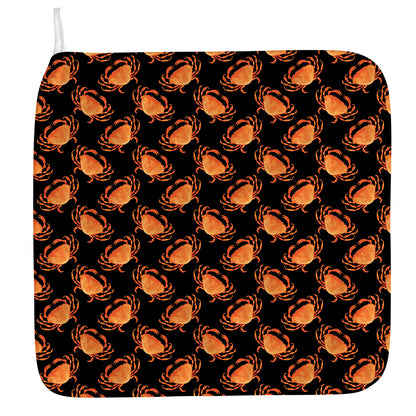 Watercolor Crab Pattern Print Hand Towel