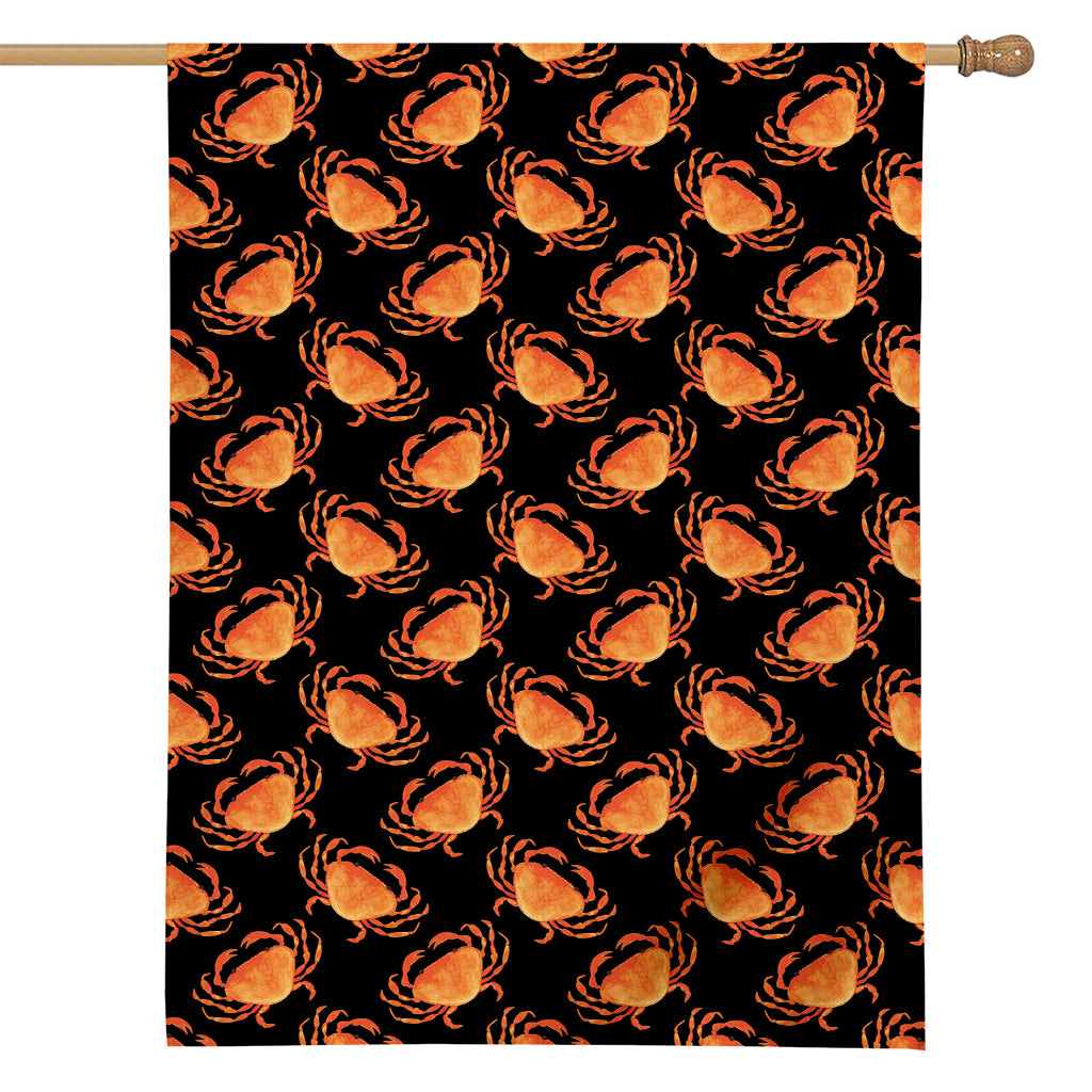 Watercolor Crab Pattern Print House Flag