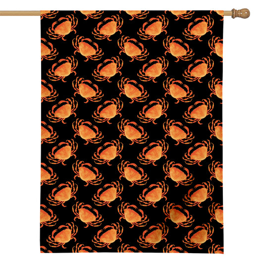 Watercolor Crab Pattern Print House Flag