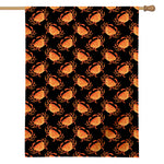 Watercolor Crab Pattern Print House Flag