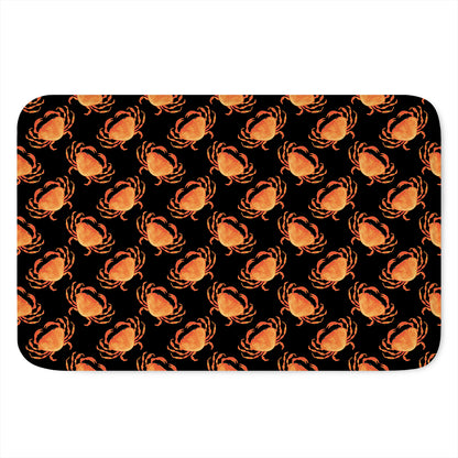 Watercolor Crab Pattern Print Indoor Door Mat