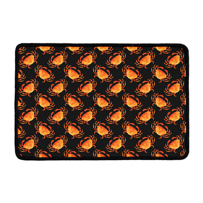 Watercolor Crab Pattern Print Kitchen Mat