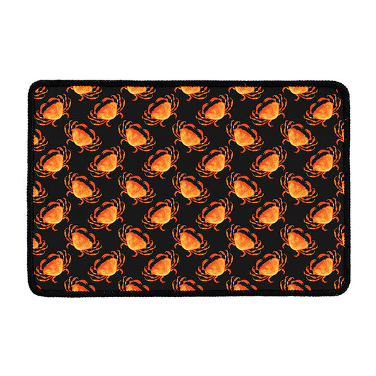 Watercolor Crab Pattern Print Kitchen Mat