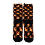 Watercolor Crab Pattern Print Long Socks