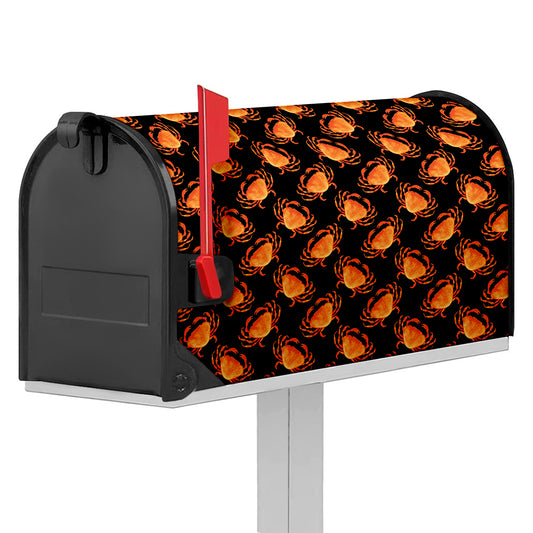 Watercolor Crab Pattern Print Mailbox Cover