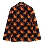 Watercolor Crab Pattern Print Men's Blazer