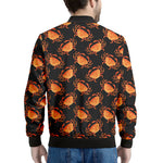 Watercolor Crab Pattern Print Men's Bomber Jacket