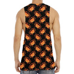 Watercolor Crab Pattern Print Men's Muscle Tank Top