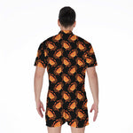 Watercolor Crab Pattern Print Men's Rompers