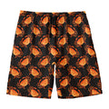 Watercolor Crab Pattern Print Men's Swim Trunks
