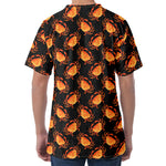 Watercolor Crab Pattern Print Men's Velvet T-Shirt