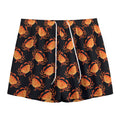 Watercolor Crab Pattern Print Mesh Shorts
