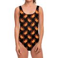 Watercolor Crab Pattern Print One Piece Swimsuit