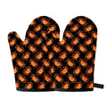 Watercolor Crab Pattern Print Oven Mitts