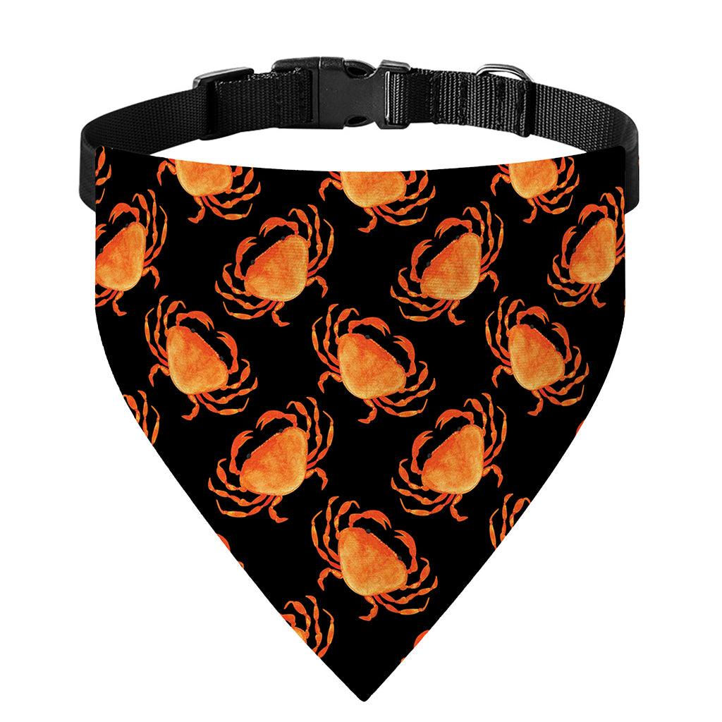 Watercolor Crab Pattern Print Over The Collar Dog Bandana