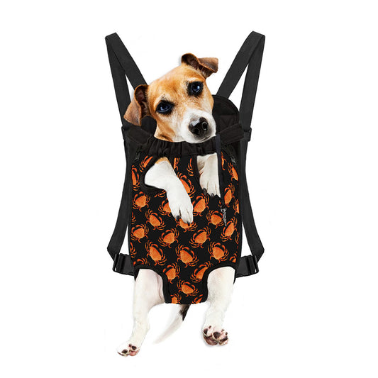 Watercolor Crab Pattern Print Pet Carrier Backpack