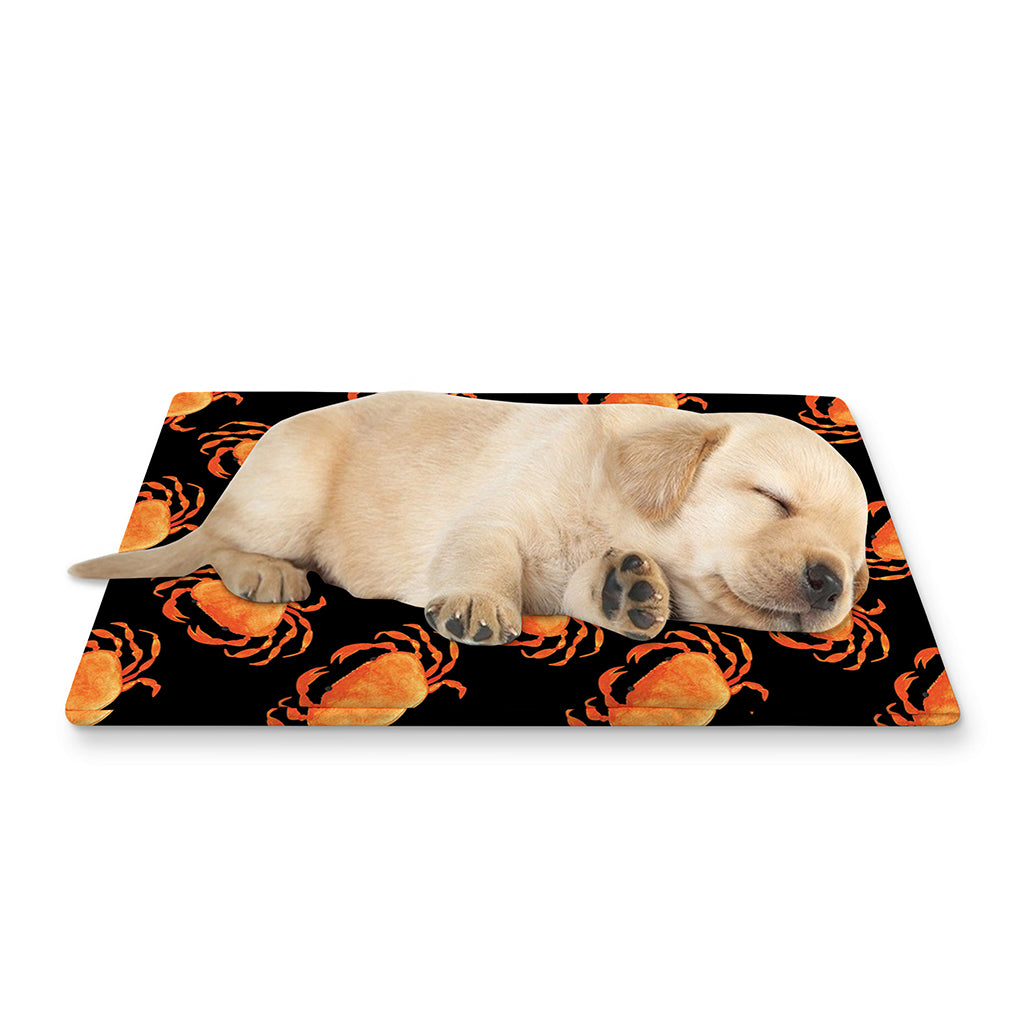 Watercolor Crab Pattern Print Pet Cooling Mat Cover